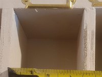 2022-03-21 08.46.53  3&#34; can column for short cans.  Note brass column label holders at top of frame.